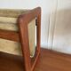 Scandinavian magazine rack in teak and leather, 1960
