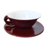 Cup twisted handle and saucer