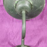 Farmyard lamp, or workshop lamp, gooseneck and shell globe