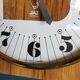 Vintage formica clock square silent wall pendulum "Jaz white wood"