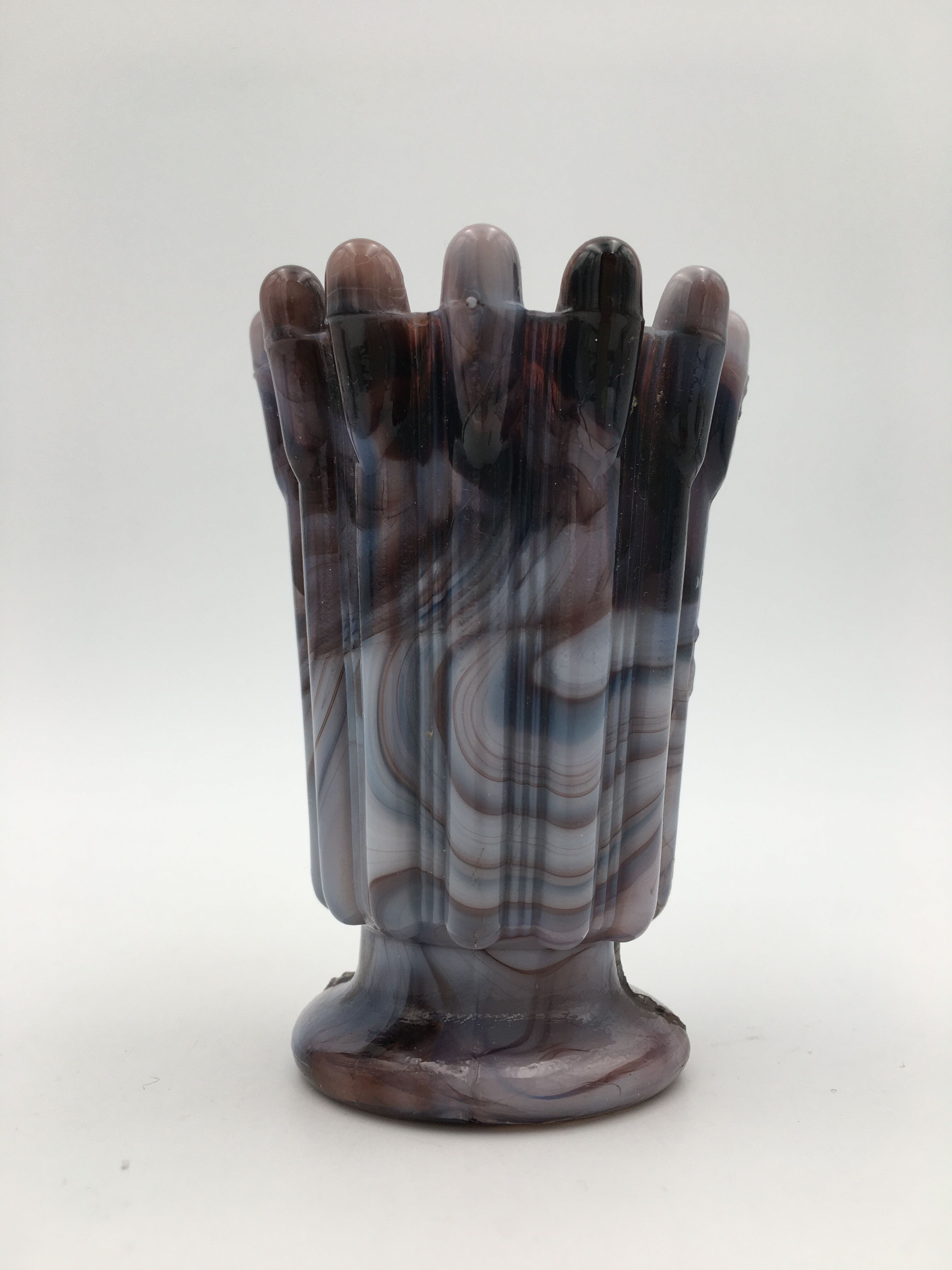 Old verse in marbled fair opaline, purple and white, Vallerysthal - Circa 1910