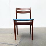 Mid-century walnut dining chairs, 1960s, set of 6.