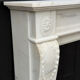 Louis XVI style fireplace in white Carrara marble circa 1880