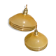 Suspension duo frosted glass orange and golden electricity new