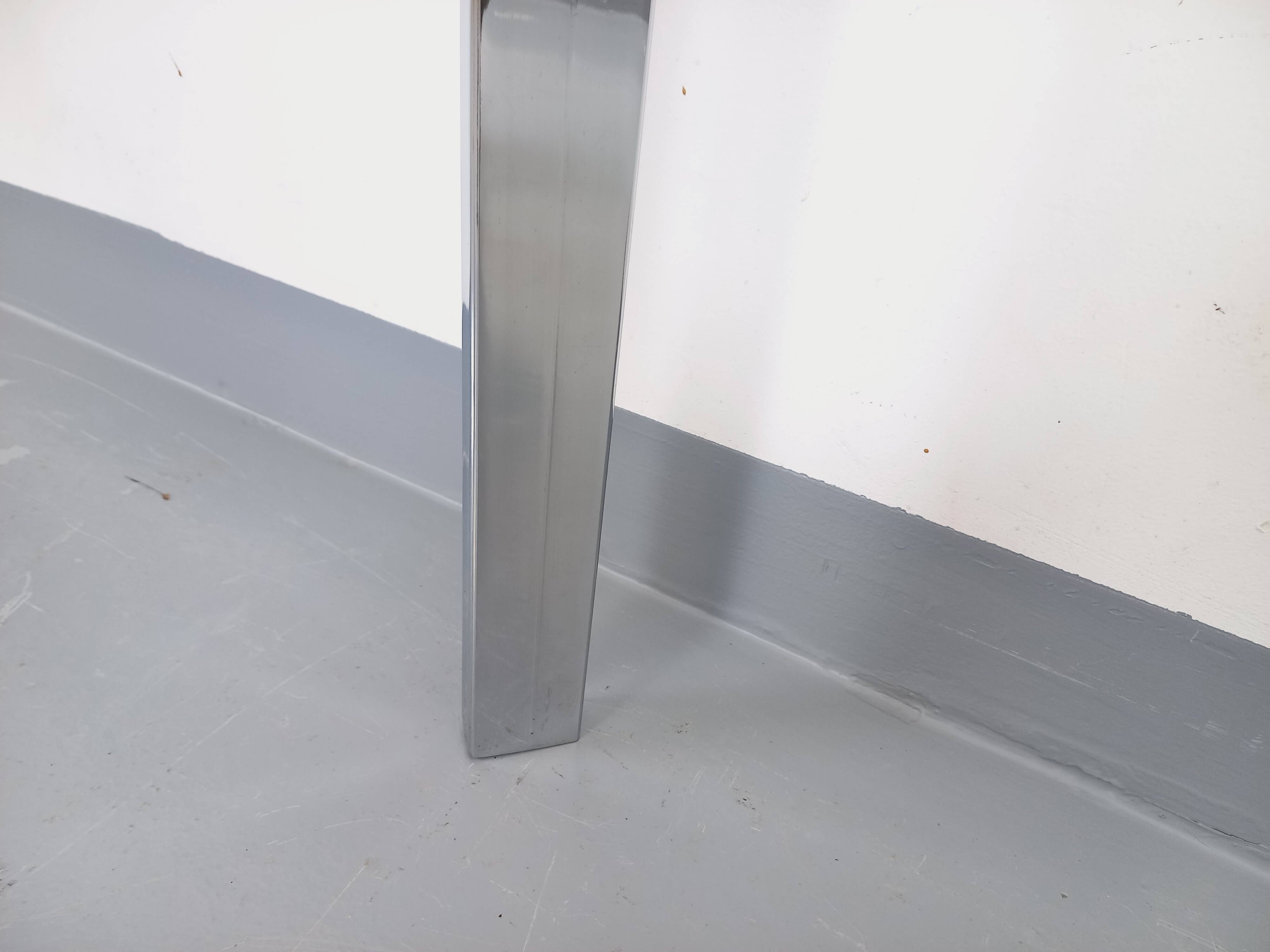 Pierre Paulin vintage square dining table in rosewood and metal