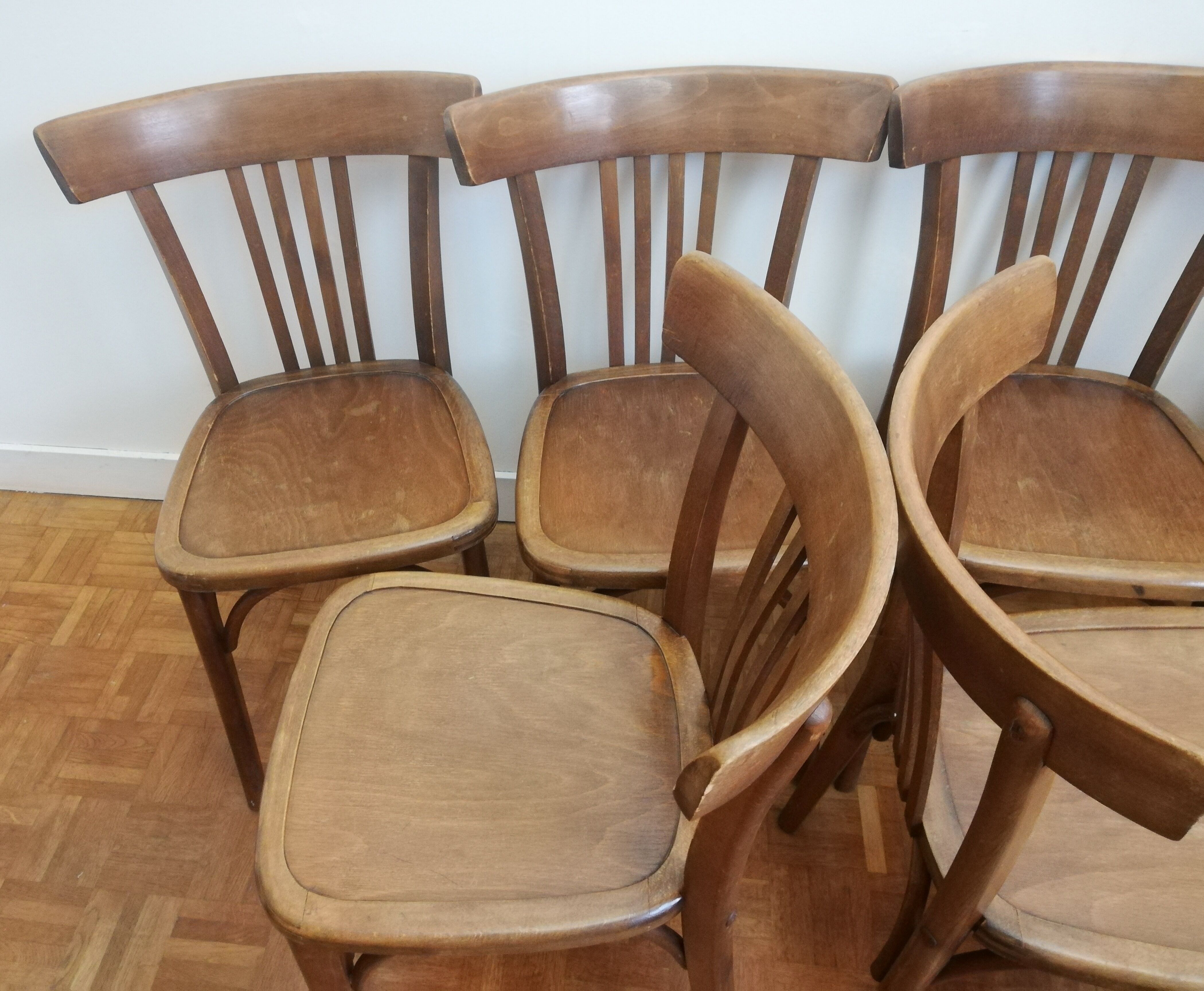 Suite of 6 chairs bistro Luterma for Stella