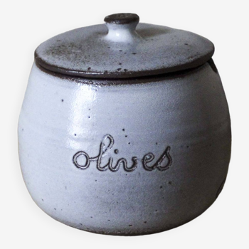 Pot à olives en grès émaillé Pierlot Ratilly