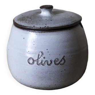 Pierlot Ratilly enameled stoneware olive pot