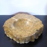 Imposing vintage alabaster ashtray