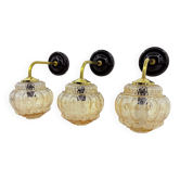 Amber Bubble Wall Lights
