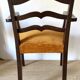 Pair of wooden and velvet armchairs from the 30s and 40s