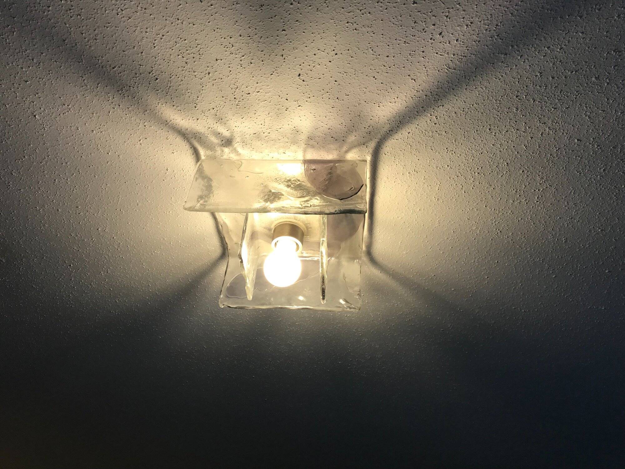 Murano Ceiling Light by Carlos Nason Murano Vintage 70s