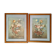Paire de gouaches Bouquets de fleurs XIXe
