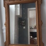Miroir en bois et stuc doré 19ème