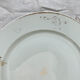 6 flat plates porcelain Limoges golden white