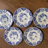 Lot of 5 plates and 1 cup Gien