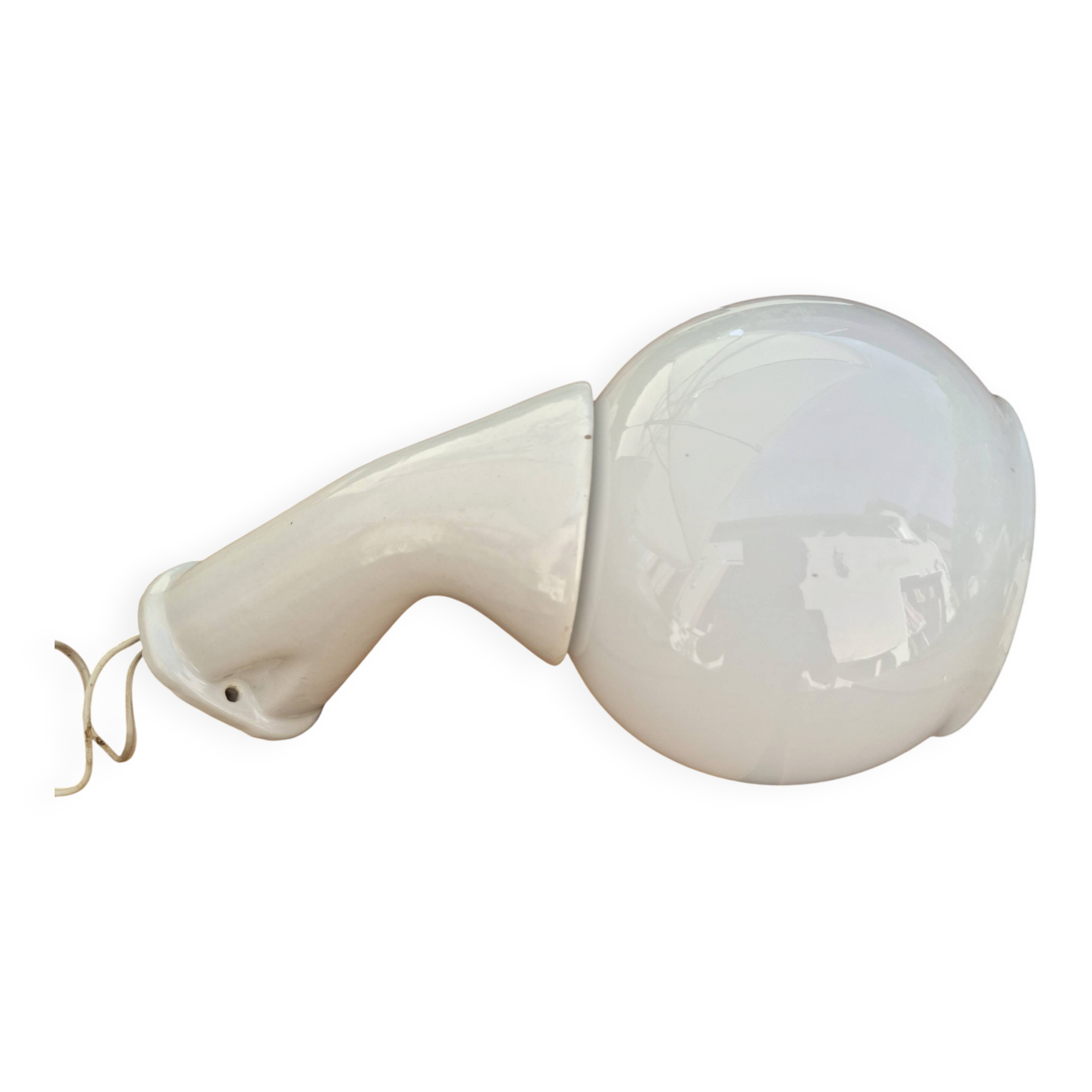 Rare vintage Italian wall lamp from the 1940s - opal glass