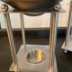 Pair of candlesticks/burner modernist perfume in chromed metal