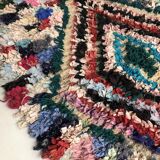 Moroccan Berber carpet Boucherouite 3.05x0.90m