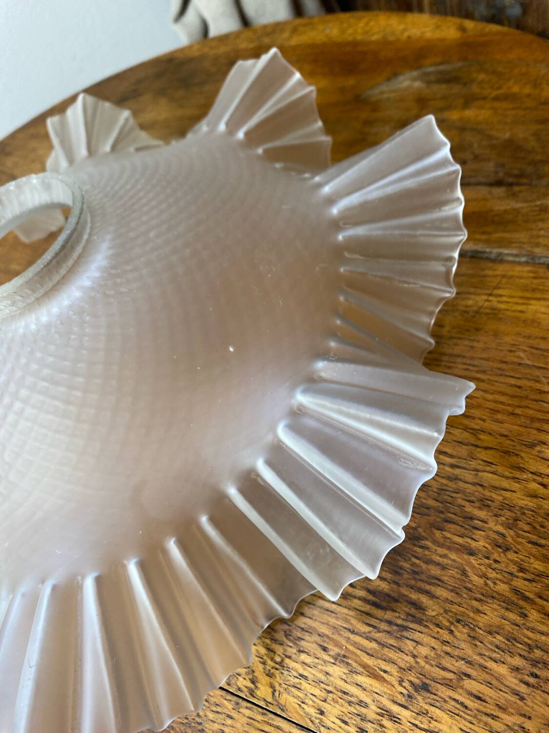 Serrated glass light fixture, 1930