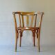 Fauteuil de bureau, bois blond, vers 1930, assise bois