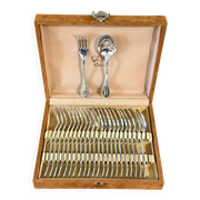Christofle pearls, dessert cutlery 12 forks 12 spoons 17cm