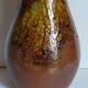 High potter's vase with flared neck with tachist enamel