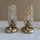 Pair Vintage  Lamps, Bedside, Bubble Glass