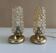 Paire de lampes vintage, de chevet, en verre bulle.