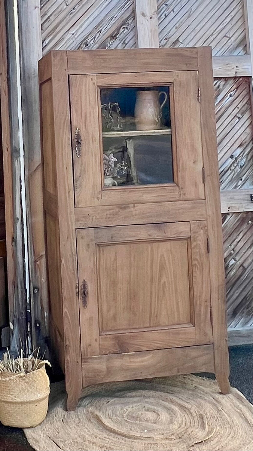 Antique solid oak bonnetière: dresser, cupboard...