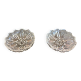 Pair of Antique Saleron Crystal Henri Piubello Salt and Pepper Shakers Vintage