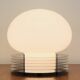Table lamp in stainless steel and opaline glass by Tronconi Illuminazione, Italy 1970s