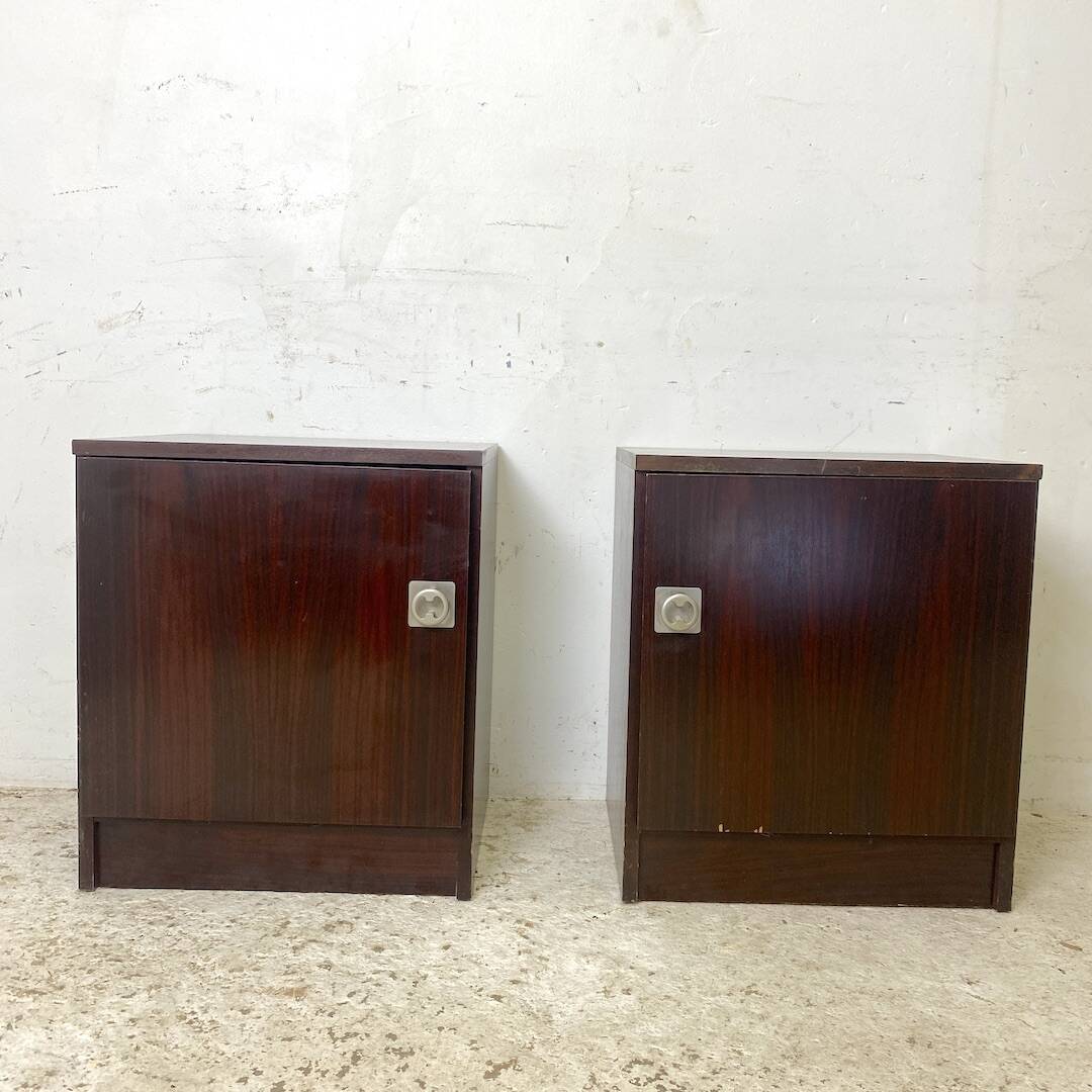 Pair of vintage 1970s bedside tables.