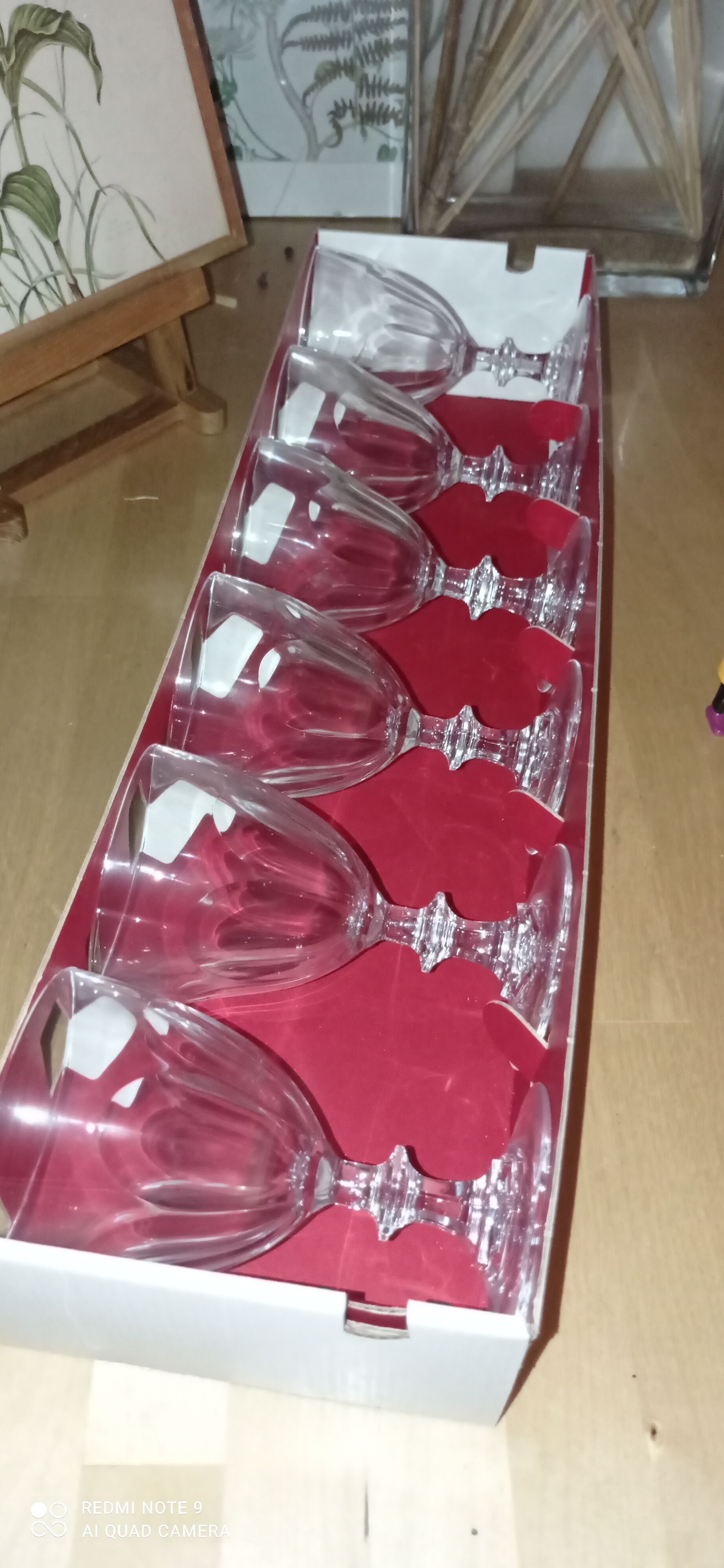 6 verres à vin cristal Rambouillet