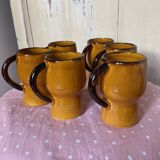 Vintage orange mugs 70s