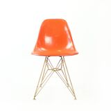 Orange Eiffel Base Chair By Charles And Ray Eames For Herman Miller, 1960s