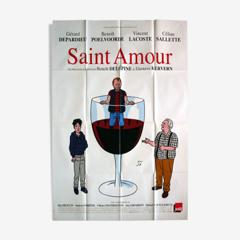 Affiche cinéma originale "Saint Amour" Depardieu, Poelvoorde