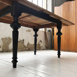 Ancient oak farm table with extensions 218 cm