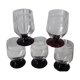 Lot de 5 verres à vin ou eau art déco années 30