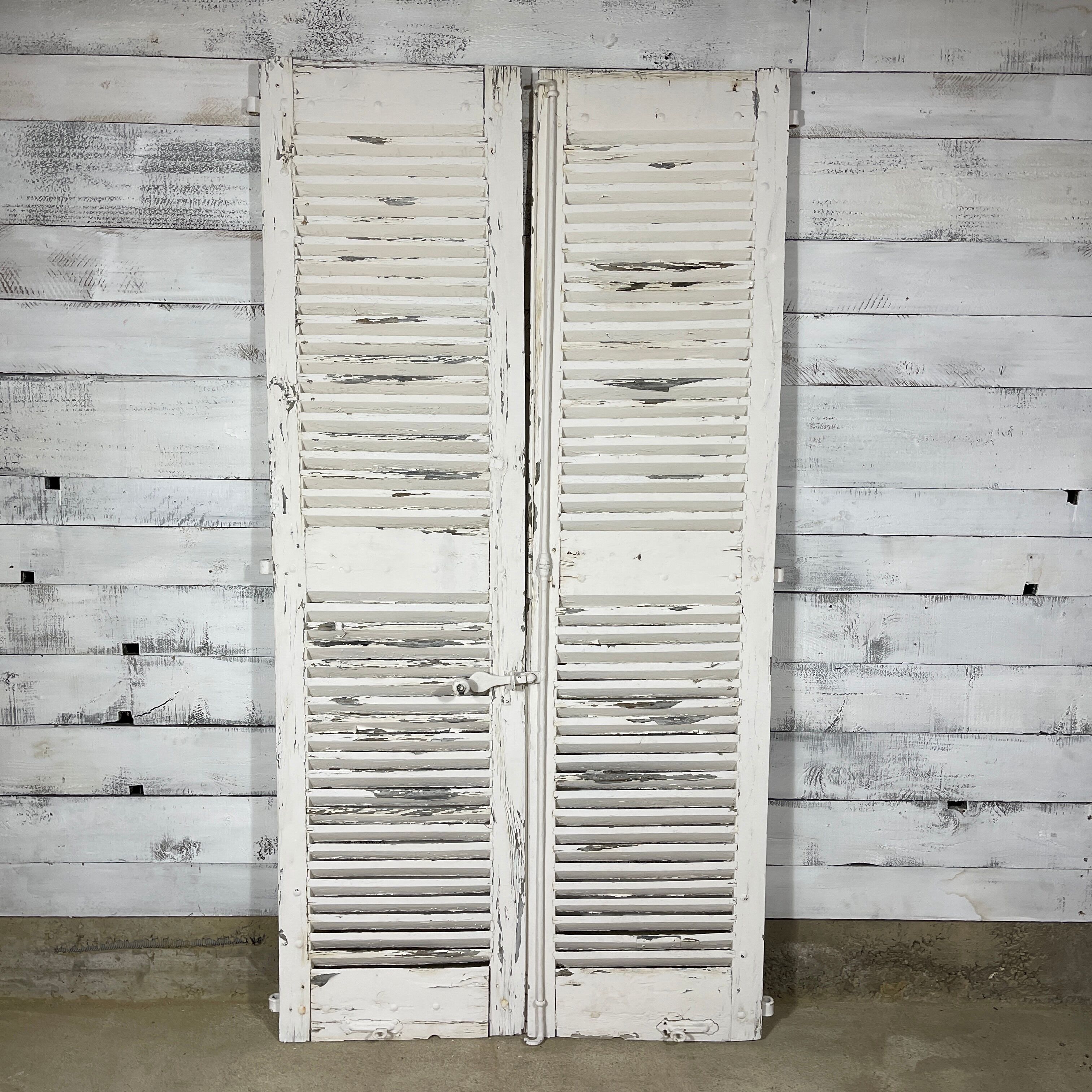 Pair of white shutters