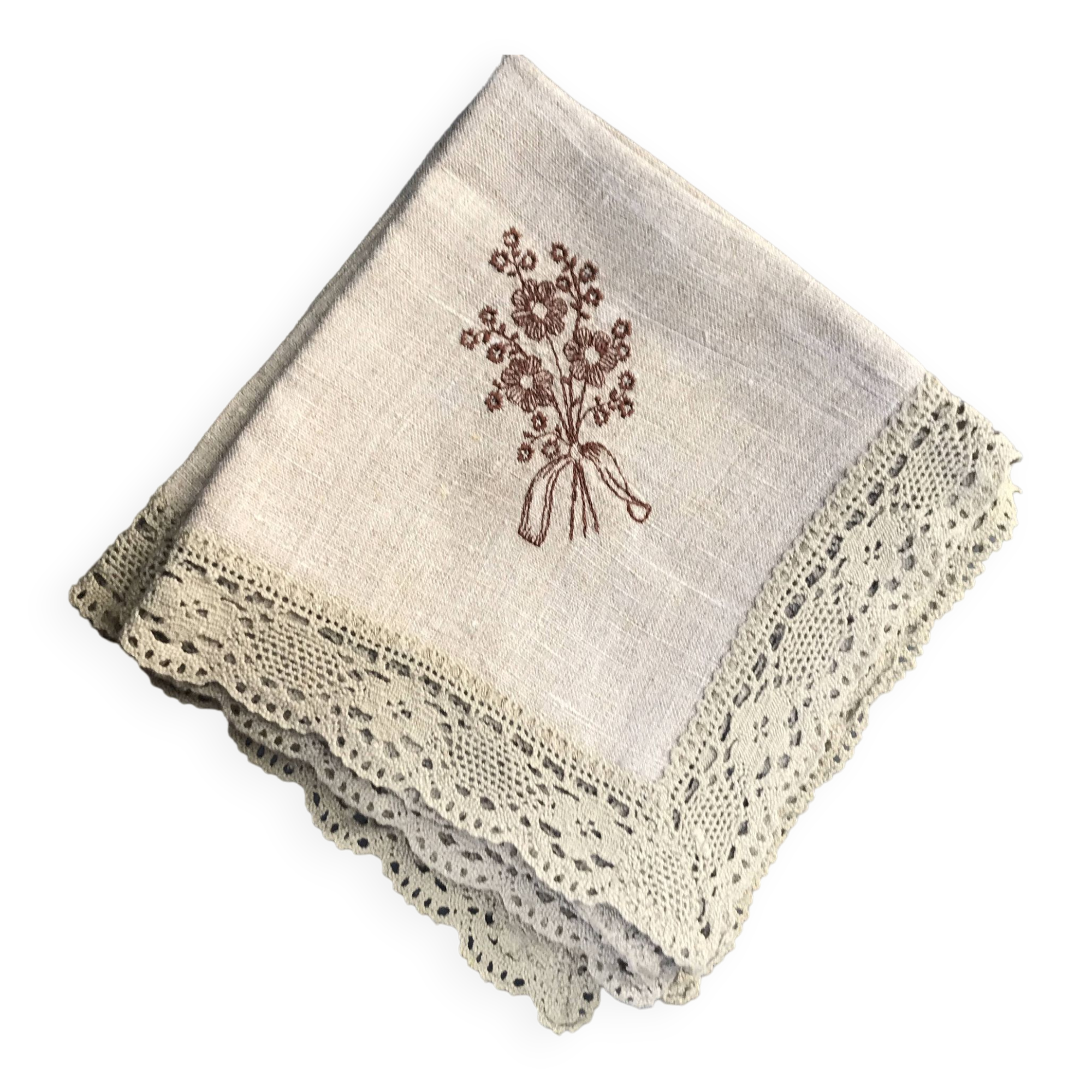 Embroidered and crocheted napkins Poland