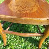 bistro chairs with pattern on the seat