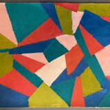 Composition geometric abstraction collage XXth
