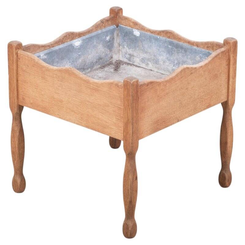 Oak Planter Stand by Henning Kjærnulf, Denmark, 1960s