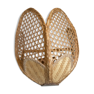 Wicker wall lamp