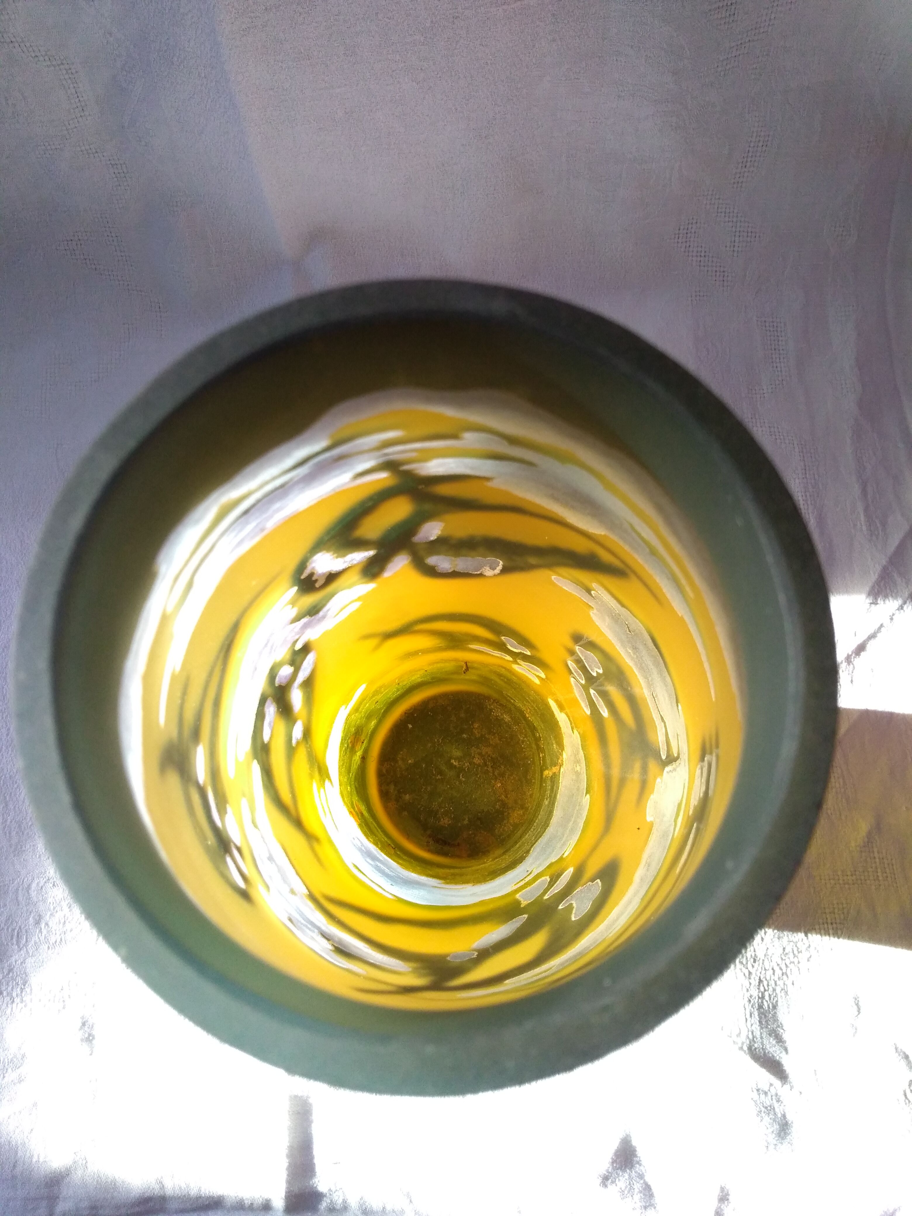 Multi-layered art nouveau glass vase