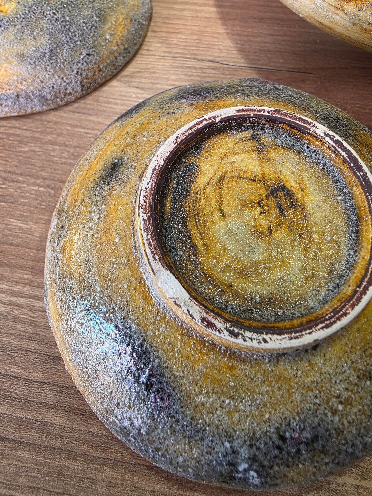 Magnificent vintage service in Vallauris fat lava from the 60s-70s, signed.