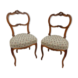 2 chairs Louis XVI style