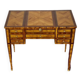 Louis XVI dressing table, rosewood and violet wood marquetry