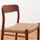 Chaise - Niels Otto Møller - modèle 75 - Corde danoise refaite - Restaurée